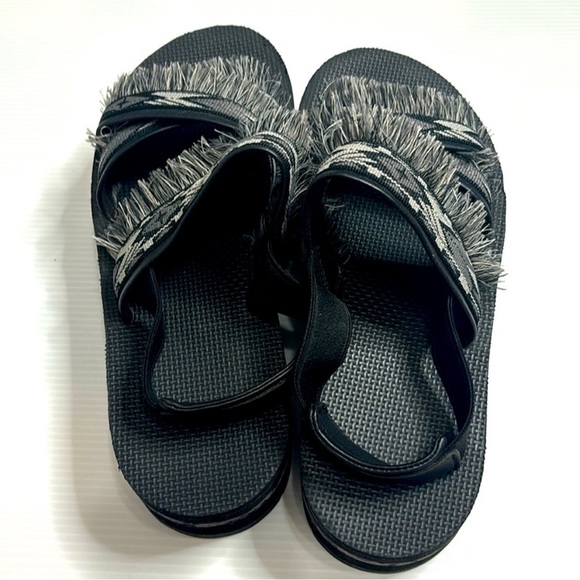 Free People x Teva Ceres Flatform Fringe Stappy Sandal Black boho size 9 - Picture 10 of 10
